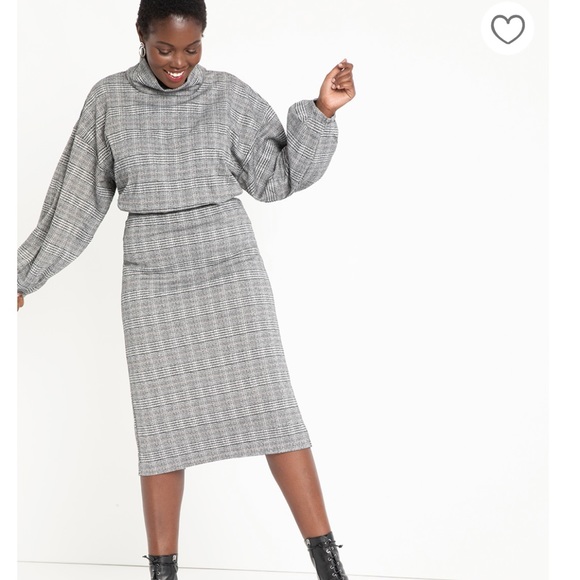 Eloquii Funnel and Plaid Top sz 18/20 - Picture 3 of 4